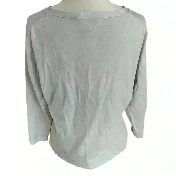 Chelsea & Theodore THEA Women’s XL Cardigan Sweater Light Tan Flowers - Picture 4 of 8